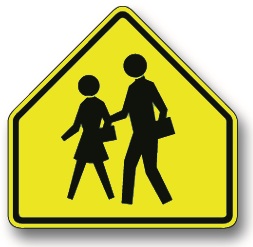 School advance warning sign