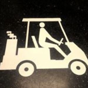 Preform golf cart marking