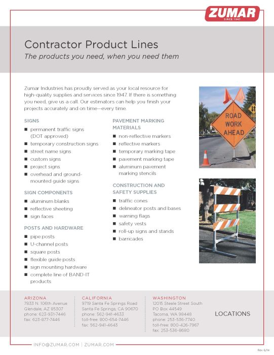 Contractor Product Lines