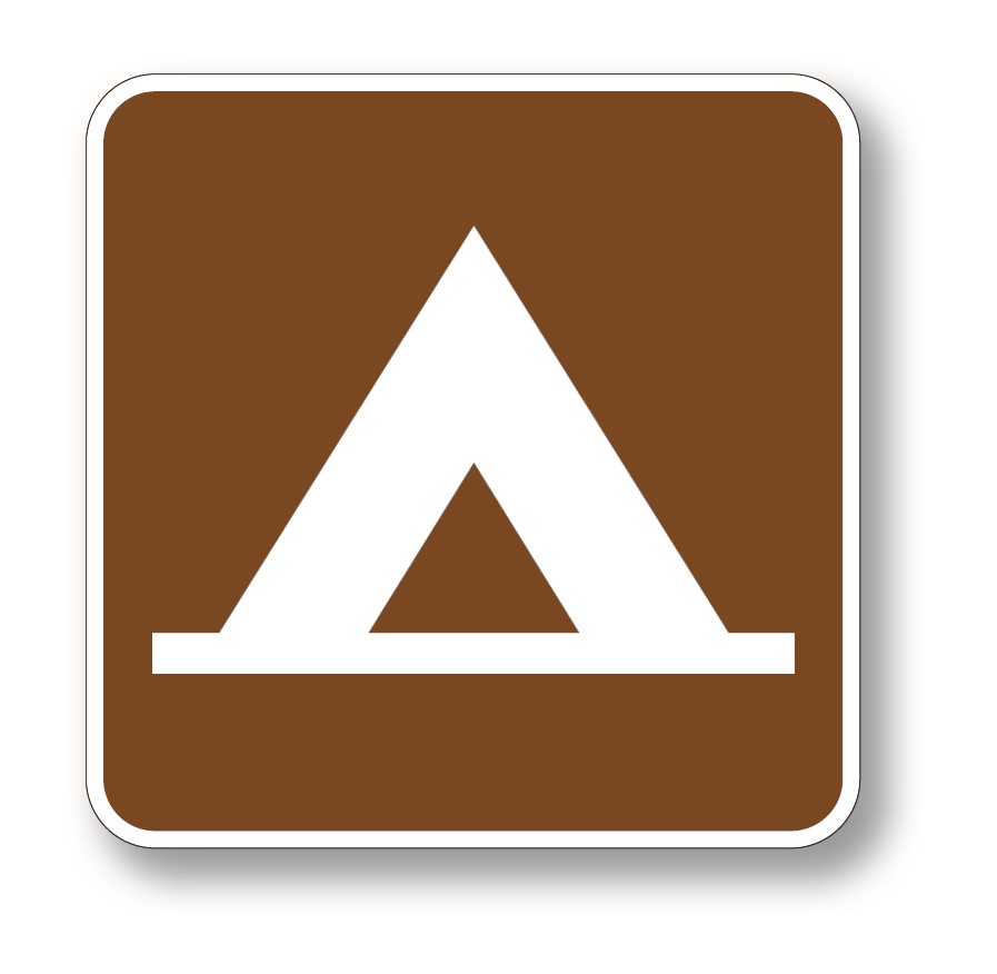 Camping tent sign